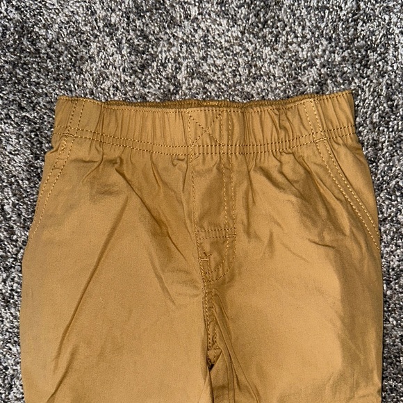 Yellow Sweatpants with Elastic Waistband and Reinforced Knees - Picture 6 of 7